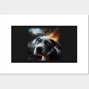 Scared Pit Bull Puppy Posters and Art